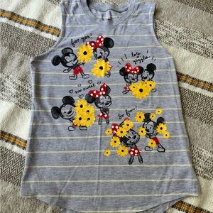 Disney Gray and Yellow Mickey Mouse Tank Top